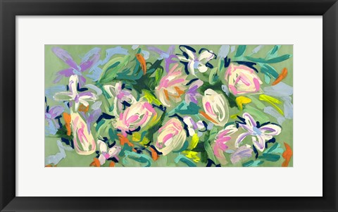 Framed Waterlilies in Spring Print