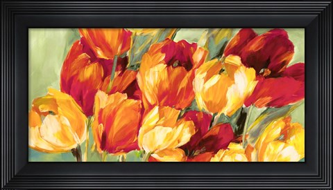 Framed Field of Tulips Print