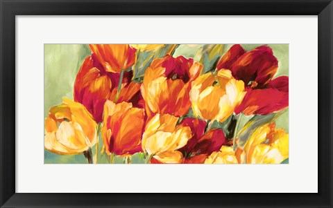 Framed Field of Tulips Print