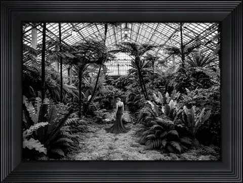 Framed Unconventional Womenscape #2, Jardin d&#39;Hiver (BW) Print