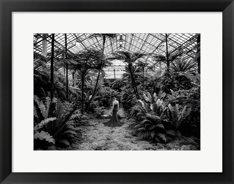 Framed Unconventional Womenscape #2, Jardin d&#39;Hiver (BW) Print