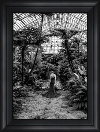 Framed Unconventional Womenscape #2, Jardin d&#39;Hiver, detail (BW) Print