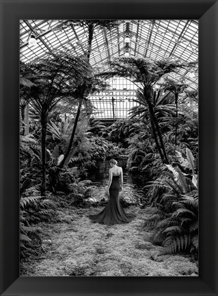 Framed Unconventional Womenscape #2, Jardin d&#39;Hiver, detail (BW) Print