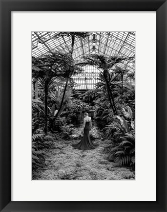 Framed Unconventional Womenscape #2, Jardin d&#39;Hiver, detail (BW) Print