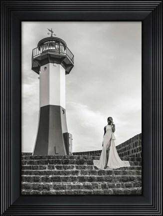 Framed Unconventional Womenscape #3 (BW) Print