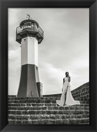 Framed Unconventional Womenscape #3 (BW) Print