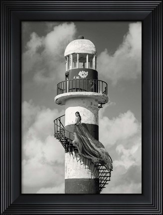 Framed Unconventional Womenscape #4 (BW) Print