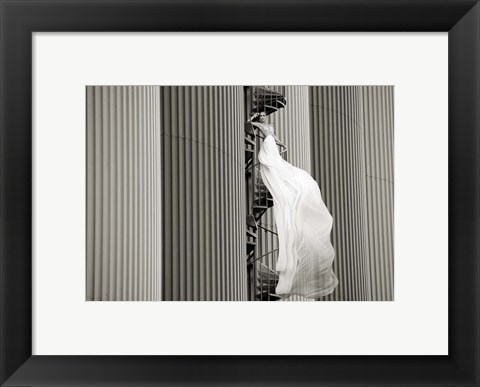 Framed Unconventional Womenscape #5 (BW) Print