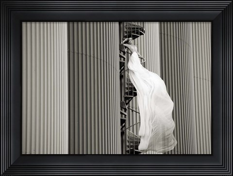 Framed Unconventional Womenscape #5 (BW) Print