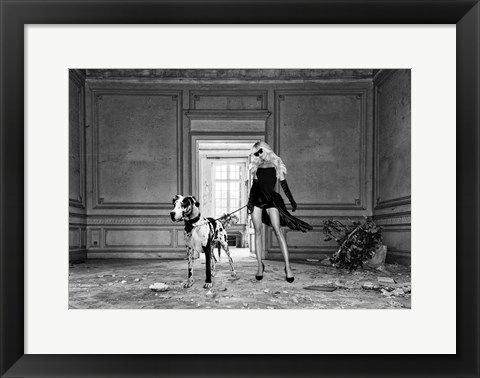 Framed Unconventional Womenscape #7, In the Palace (BW) Print