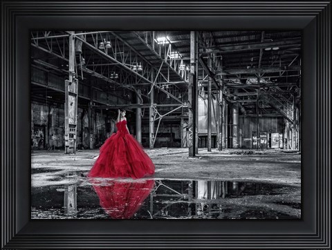 Framed Unconventional Womenscape #8, The Factory Print