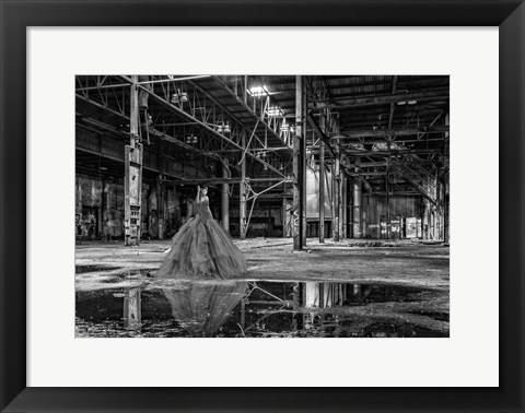 Framed Unconventional Womenscape #8, The Factory (BW) Print