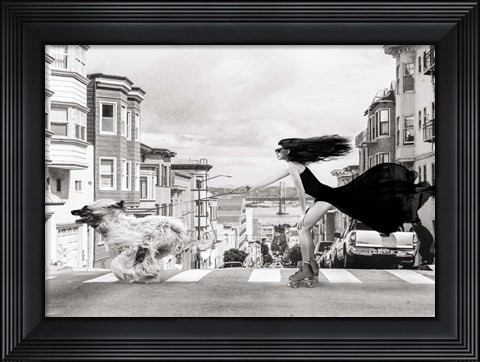 Framed Skating in San Francisco Print