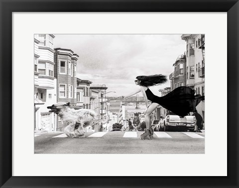 Framed Skating in San Francisco Print