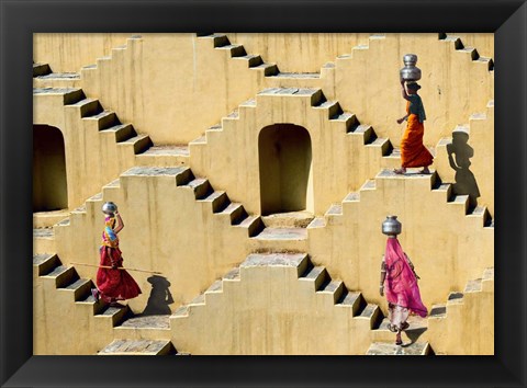 Framed Stepwell in Jaipur, India Print