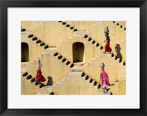 Framed Stepwell in Jaipur, India Print