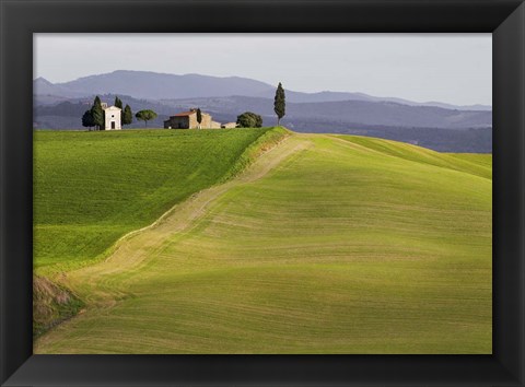 Framed Val d&#39;Orcia, Siena, Tuscany Print