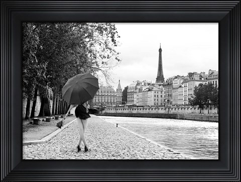 Framed Quai de la Seine (BW) Print