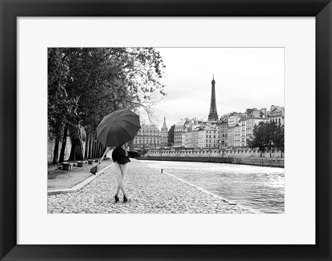 Framed Quai de la Seine (BW) Print