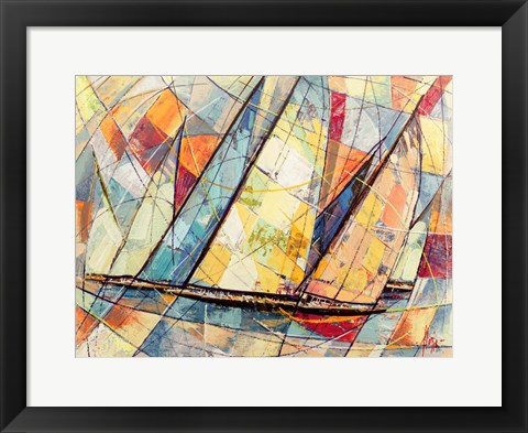 Framed Regata Futurista Print