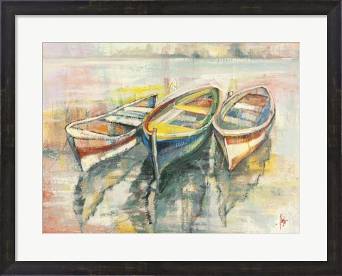 Framed Barche all&#39;ormeggio Print