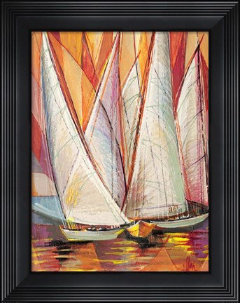 Framed Vele all&#39;alba Print