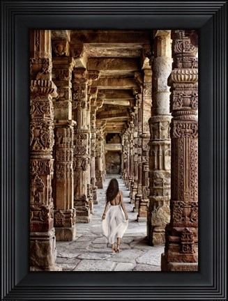Framed At the Temple, India Print
