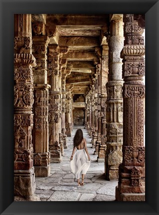 Framed At the Temple, India Print