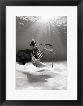 Framed Dancing in the Ocean Print