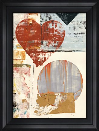 Framed Pop Love #3 (detail, Heart) Print