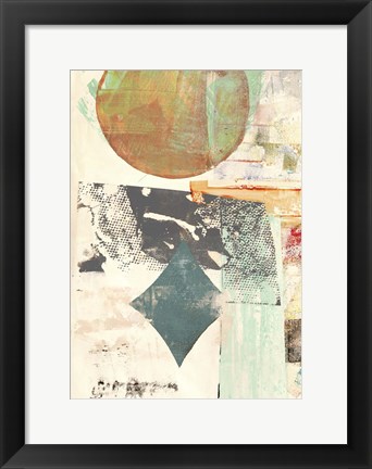 Framed Pop Love #3 (detail, Moon) Print