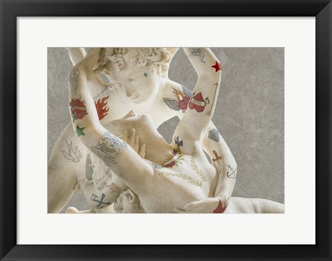 Framed Tattooed Lovers (Cupid &amp; Psyche) Print