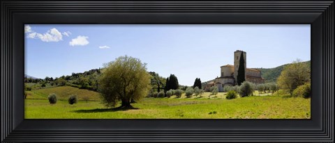 Framed Abbazia di S. Antimo, Val d&#39;Orcia, Tuscany Print