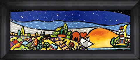 Framed Un Romantico Tramonto Print