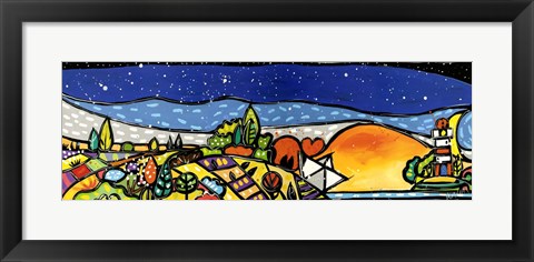 Framed Un Romantico Tramonto Print