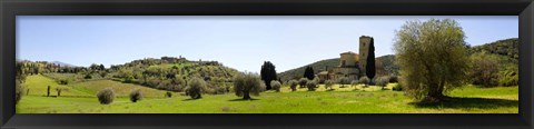 Framed Abbazia di S. Antimo, Val d&#39;Orcia, Tuscany Print