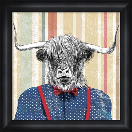 Framed Rough Guy (detail) Print