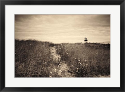 Framed Nantucket Light Sepia Print