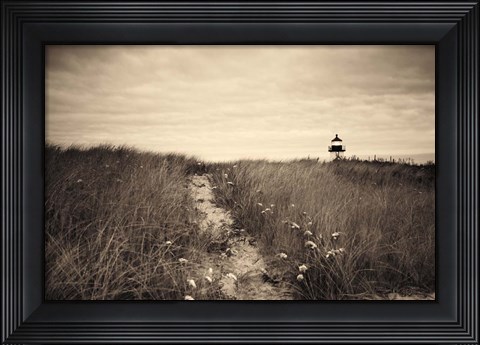 Framed Nantucket Light Sepia Print