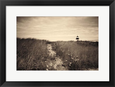 Framed Nantucket Light Sepia Print