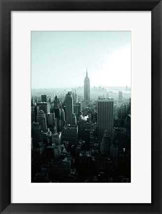 Framed Empire Blue Gray Print