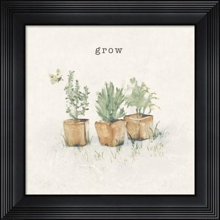 Framed Garden Plants Print