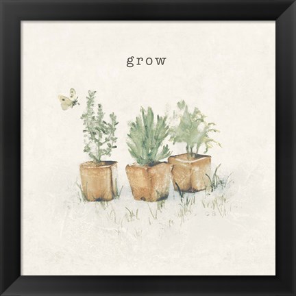 Framed Garden Plants Print