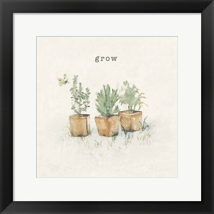 Framed Garden Plants Print