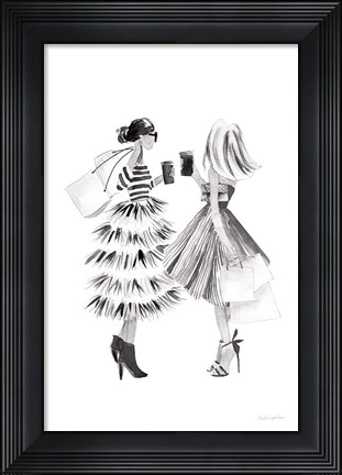 Framed Paris Girlfriends II BW Print