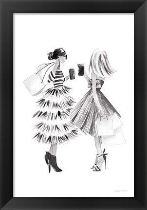 Framed Paris Girlfriends II BW Print