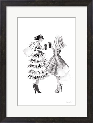 Framed Paris Girlfriends II BW Print