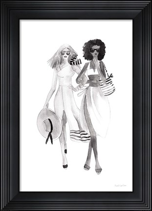 Framed Paris Girlfriends IV BW Print