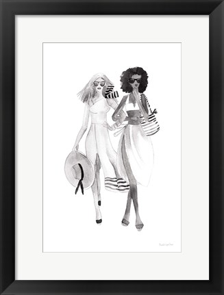 Framed Paris Girlfriends IV BW Print