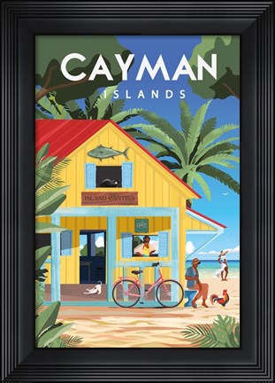 Framed Cayman Islands Print
